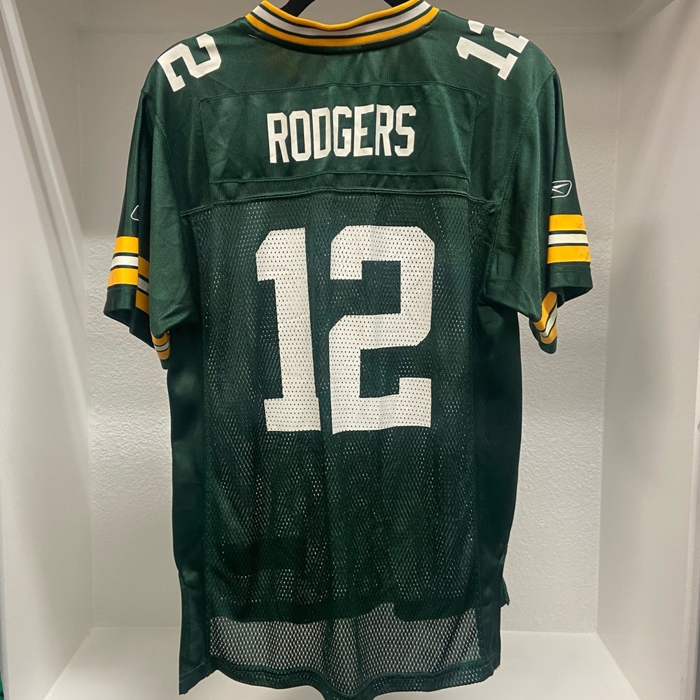 Green Bay Packers Aaron Rodgers #12 NFL Reebok Jersey- Youth Size Large, (14-16)